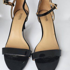 Black Patent Leather Strappy Heel